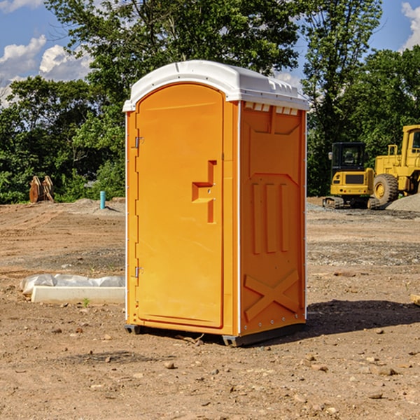 how often are the portable restrooms cleaned and serviced during a rental period in Statenville